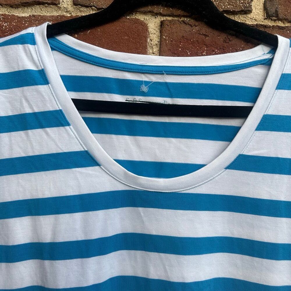 Soft Surroundings Softessential Striped Supima Te… - image 2